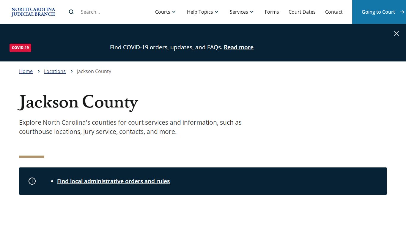 Jackson County | North Carolina Judicial Branch - NCcourts